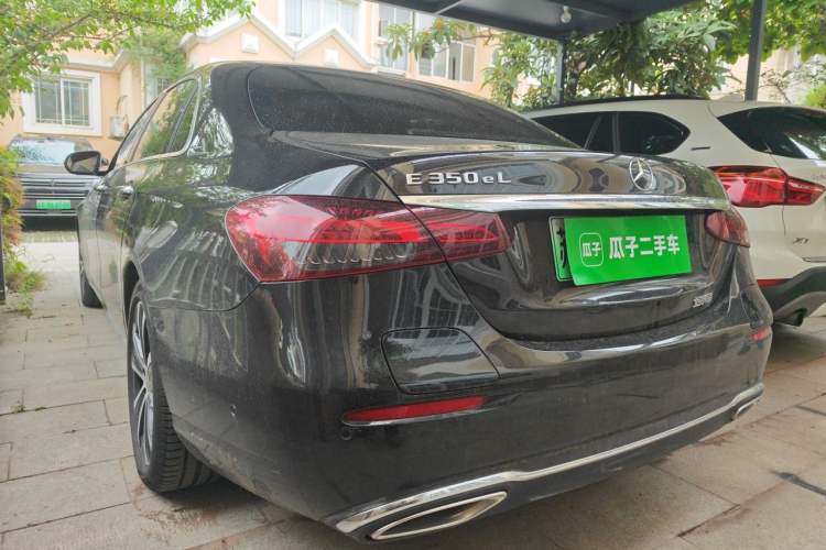 Used Mercedes-Benz E-Class New Energy 2022 Second Facelift E 350 e L Plug-in Hybrid Sports Sedan Rear Left 45 Deg