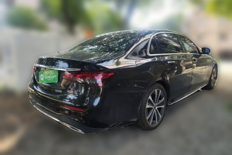 Used Mercedes-Benz E-Class New Energy 2022 Second Facelift E 350 e L Plug-in Hybrid Sports Sedan Rear Right 45 Deg