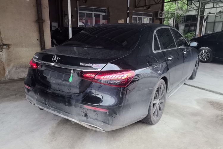 Used Mercedes-Benz E-Class New Energy 2022 Second Facelift E 350 e L Plug-in Hybrid Sports Sedan Rear Right 45 Deg