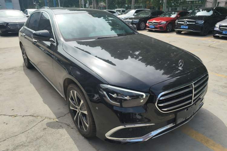 Used Mercedes-Benz E-Class New Energy 2023 E 350 e L Plug-in Hybrid Sedan Front Right 45 Deg