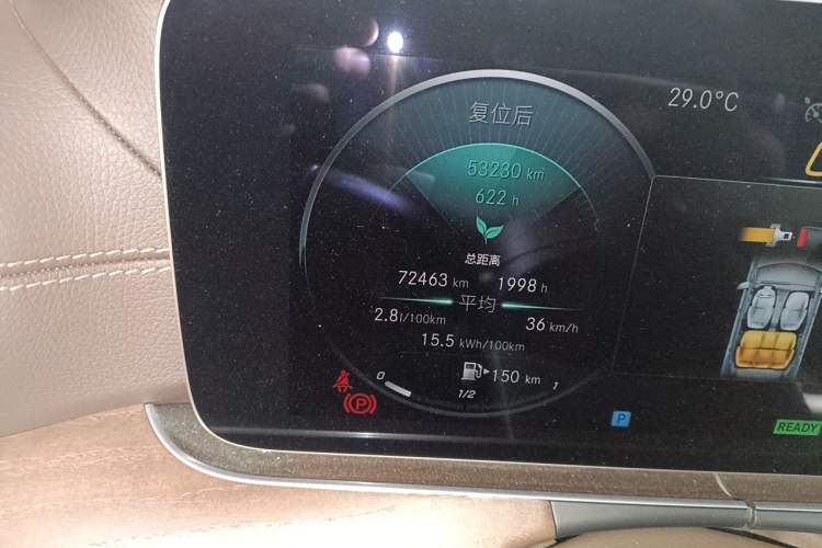 Used Mercedes-Benz E-Class New Energy 2023 E 350 e L Plug-in Hybrid Sedan Odometer Close Up