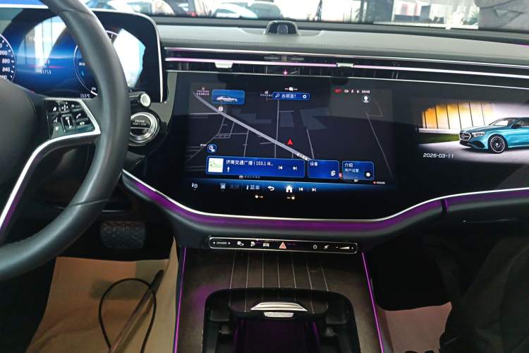 Used Mercedes-Benz E-Class New Energy 2024 E 350 e L Plug-in Hybrid Sedan Audio And AC Panel