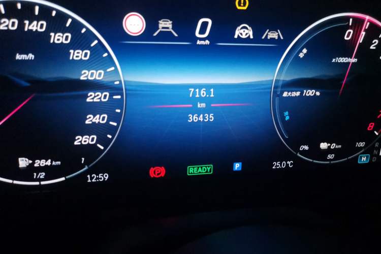 Used Mercedes-Benz E-Class New Energy 2024 E 350 e L Plug-in Hybrid Sedan Odometer Close Up