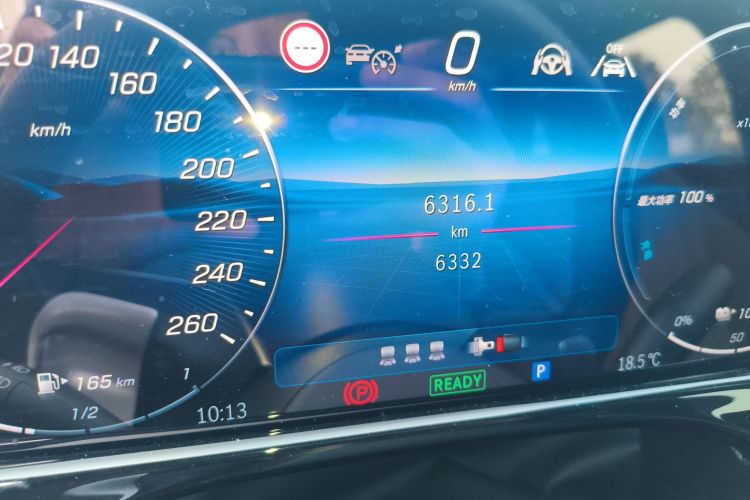 Used Mercedes-Benz E-Class New Energy 2024 E 350 e L Plug-in Hybrid Sedan Odometer Close Up
