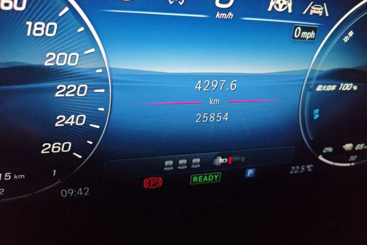Used Mercedes-Benz E-Class New Energy 2024 E 350 e L Plug-in Hybrid Sedan Odometer Close Up