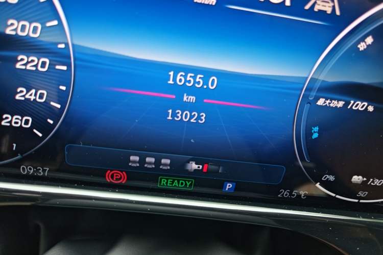 Used Mercedes-Benz E-Class New Energy 2024 E 350 e L Plug-in Hybrid Sedan Odometer Close Up