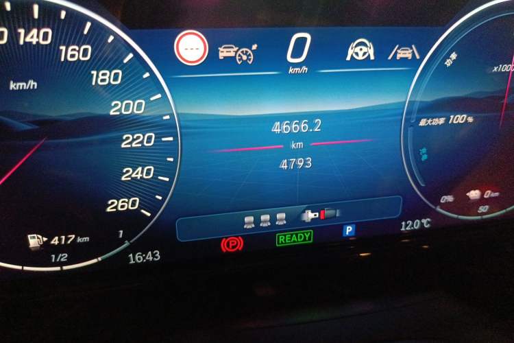 Used Mercedes-Benz E-Class New Energy 2024 E 350 e L Plug-in Hybrid Sedan Odometer Close Up