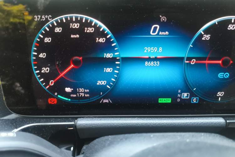 Used Mercedes-Benz EQA 2022 EQA 260 Odometer Close Up
