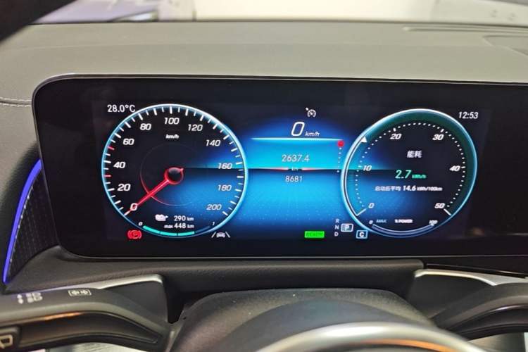 Used Mercedes-Benz EQB 2022 EQB 260 Odometer Close Up