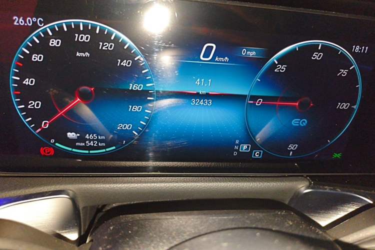 Used Mercedes-Benz EQB 2022 EQB 260 Odometer Close Up