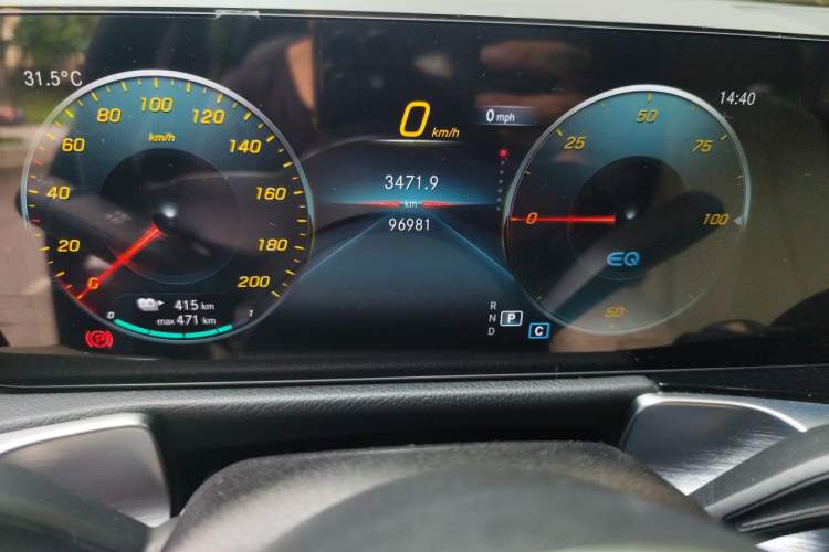 Used Mercedes-Benz EQB 2023 EQB 260 Odometer Close Up