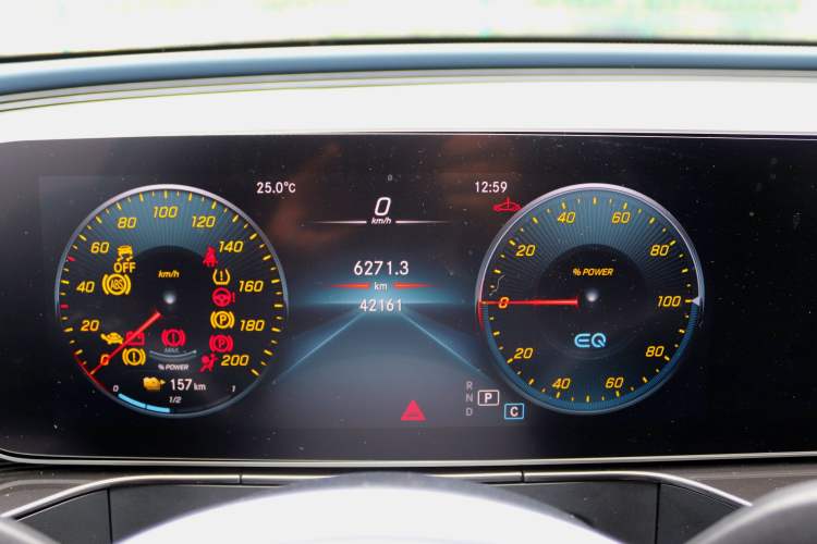 Used Mercedes-Benz EQC 2020 EQC 350 4MATIC Odometer Close Up