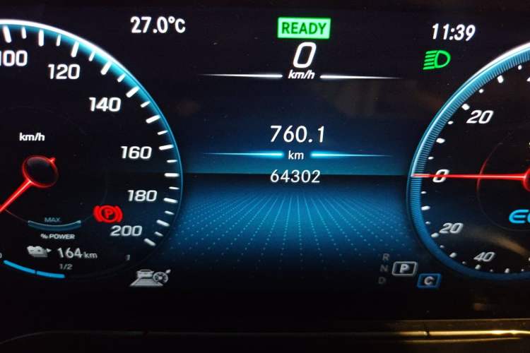 Used Mercedes-Benz EQC 2020 EQC 350 4MATIC Odometer Close Up