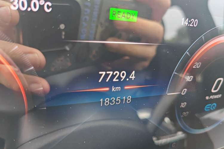 Used Mercedes-Benz EQC 2020 EQC 400 4MATIC Odometer Close Up