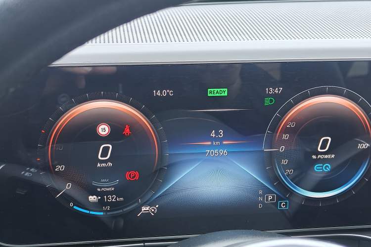 Used Mercedes-Benz EQC 2020 EQC 350 4MATIC Odometer Close Up