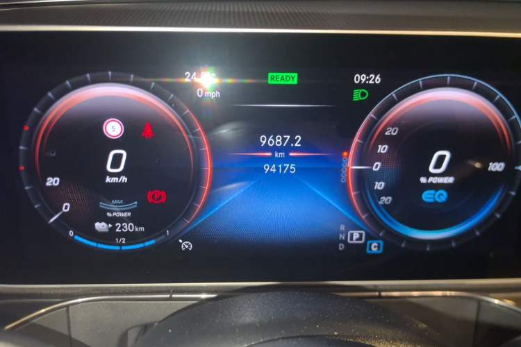 Used Mercedes-Benz EQC 2020 EQC 350 4MATIC Odometer Close Up