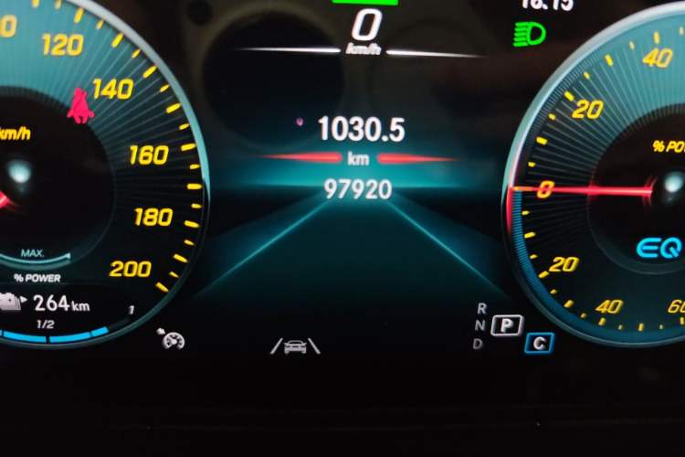 Used Mercedes-Benz EQC 2020 EQC 400 4MATIC Odometer Close Up