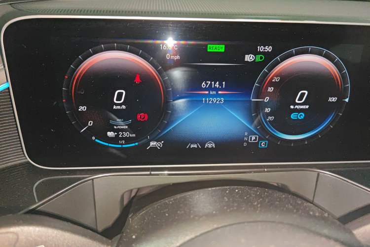 Used Mercedes-Benz EQC 2020 EQC 400 4MATIC Odometer Close Up