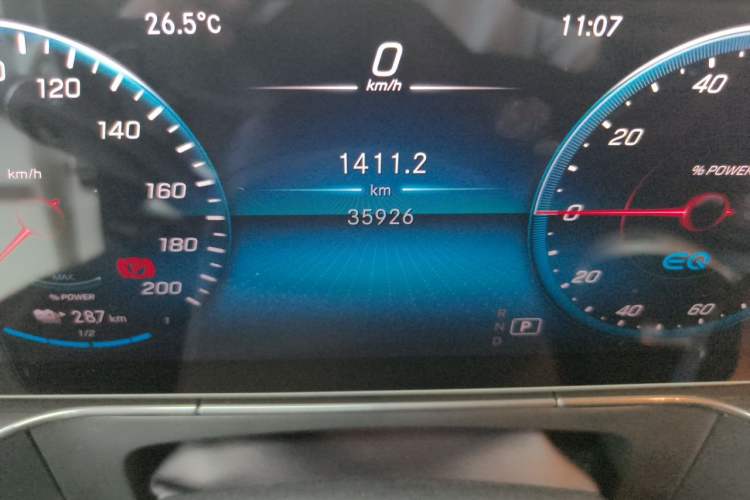 Used Mercedes-Benz EQC 2020 EQC 400 4MATIC Odometer Close Up