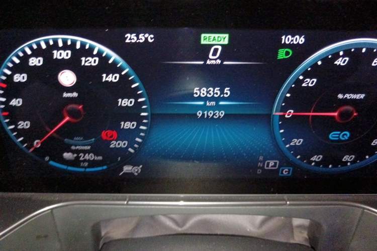 Used Mercedes-Benz EQC 2021 EQC 350 4MATIC Odometer Close Up