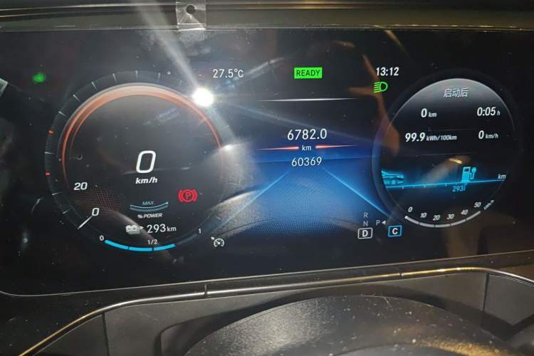 Used Mercedes-Benz EQC 2021 EQC 350 4MATIC Odometer Close Up
