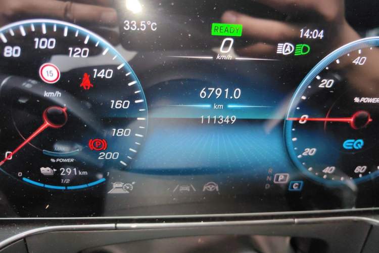 Used Mercedes-Benz EQC 2021 EQC 400 4MATIC Odometer Close Up