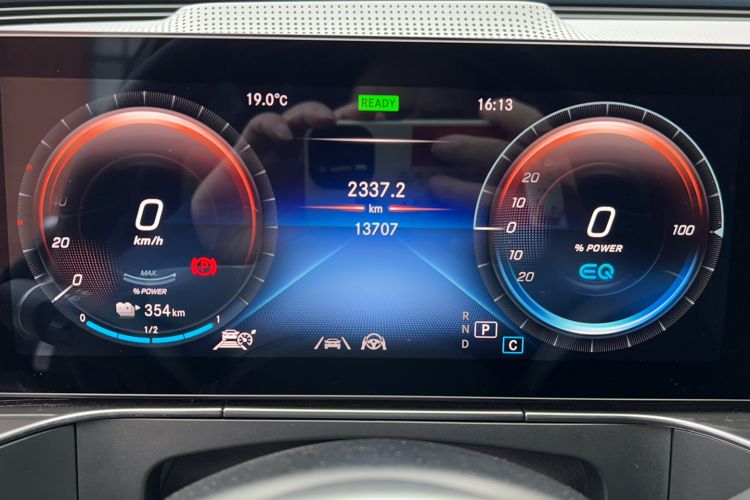 Used Mercedes-Benz EQC 2021 EQC 400 4MATIC Odometer Close Up
