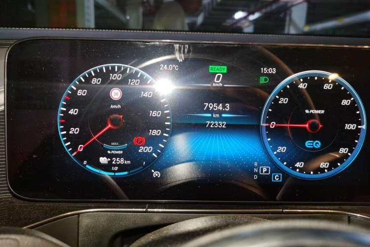 Used Mercedes-Benz EQC 2021 EQC 350 4MATIC Odometer Close Up