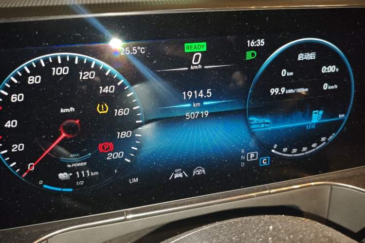 Used Mercedes-Benz EQC 2021 EQC 400 4MATIC Odometer Close Up