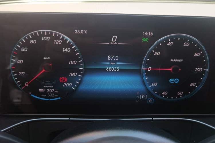 Used Mercedes-Benz EQC 2021 EQC 350 4MATIC Odometer Close Up