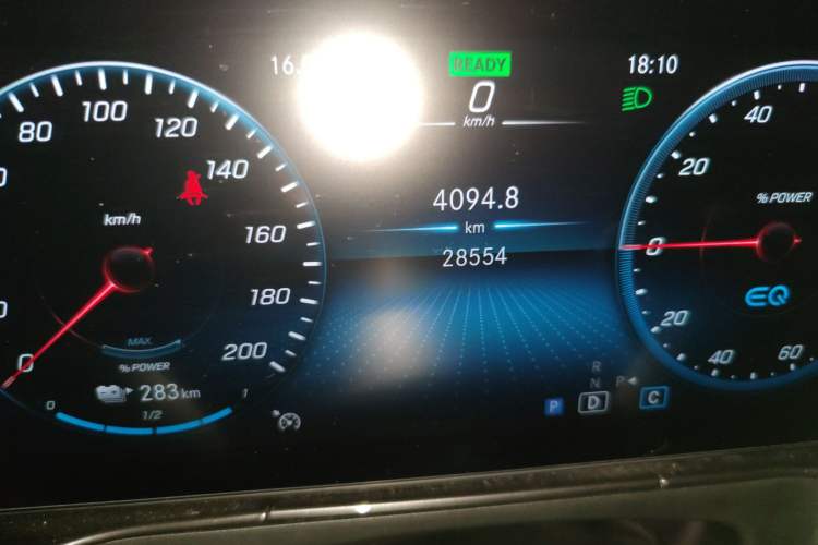 Used Mercedes-Benz EQC 2021 EQC 350 4MATIC Odometer Close Up