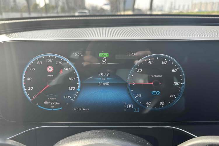 Used Mercedes-Benz EQC 2021 EQC 350 4MATIC Odometer Close Up