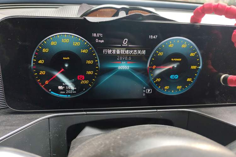 Used Mercedes-Benz EQC 2022 EQC 400 4MATIC Odometer Close Up