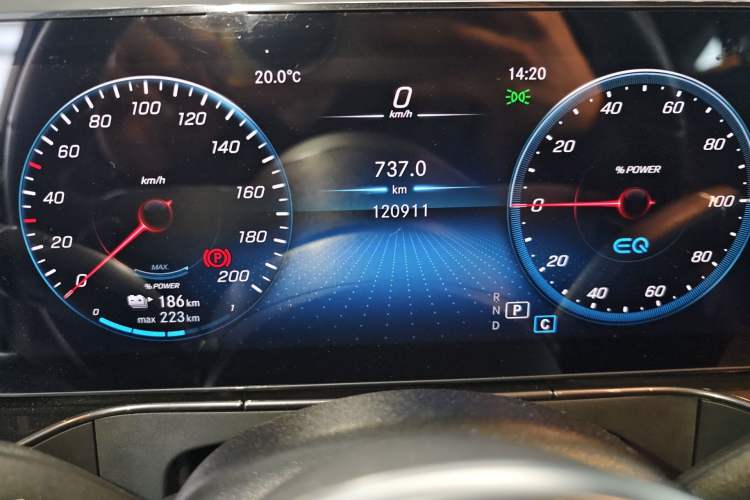 Used Mercedes-Benz EQC 2022-Year Restyled EQC 350 4MATIC Odometer Close Up