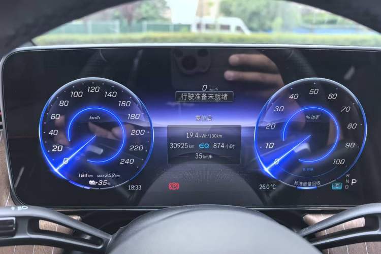 Used Mercedes-Benz EQE 2022 350 First Edition Special Version Odometer Close Up