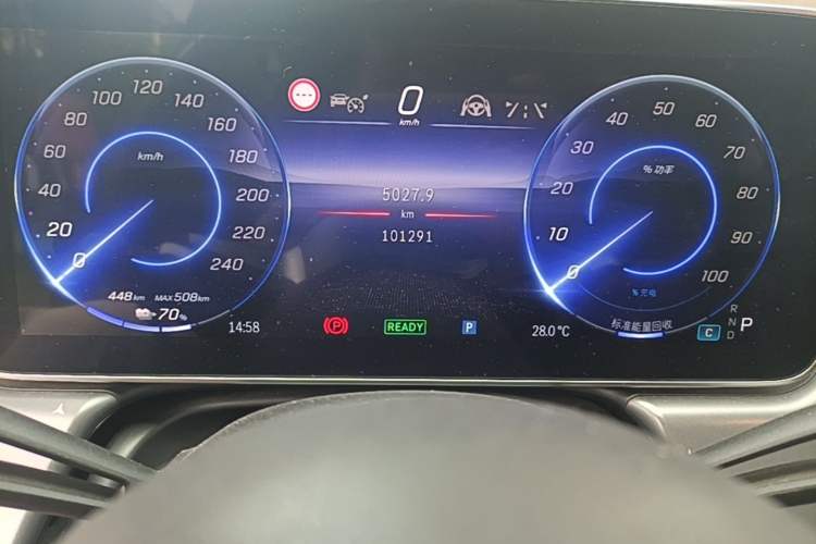 Used Mercedes-Benz EQE 2022 350 First Edition Special Version Odometer Close Up