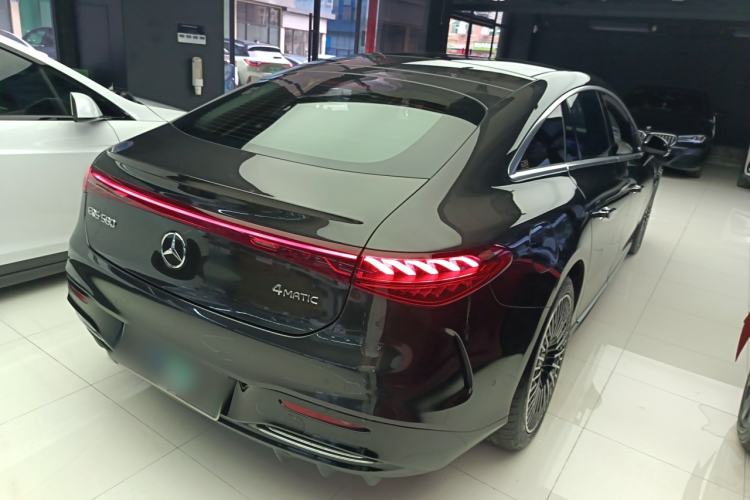 Used Mercedes-Benz EQS 2022 Updated 580 4MATIC Rear Right 45 Deg
