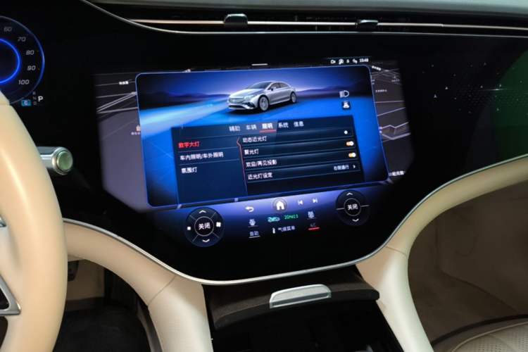 Used Mercedes-Benz EQS 2022 Updated Version 450+ Pioneer Edition Audio And AC Panel