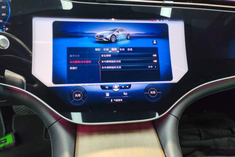 Used Mercedes-Benz EQS 2022 Updated Version 450+ Pioneer Edition Audio And AC Panel