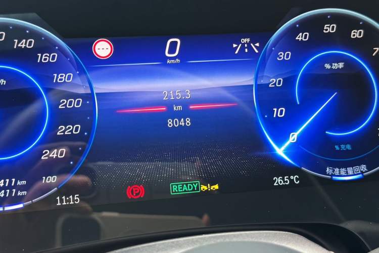 Used Mercedes-Benz EQS 2022 580 4MATIC Odometer Close Up