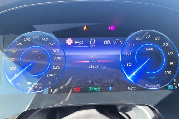 Used Mercedes-Benz EQS 2022 Updated 580 4MATIC Odometer Close Up