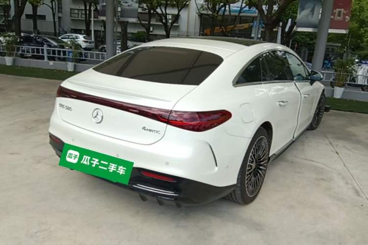 Used Mercedes-Benz EQS 2022 Updated 580 4MATIC Rear Right 45 Deg