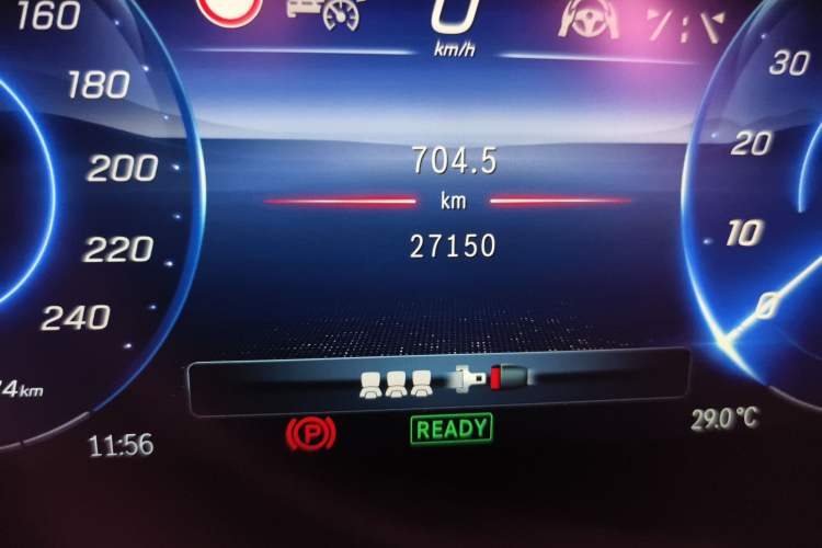 Used Mercedes-Benz EQS SUV 2023 450+ Odometer Close Up