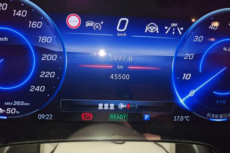 Used Mercedes-Benz EQS SUV 2023 450+ Odometer Close Up