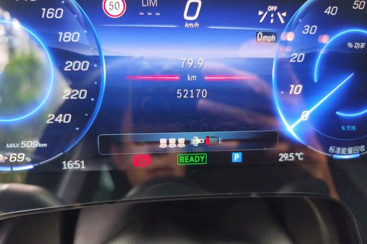 Used Mercedes-Benz EQS SUV 2023 450+ Odometer Close Up
