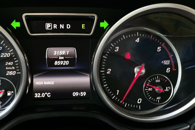 Used Mercedes-Benz G-Class 2017 G 350 d Odometer Close Up