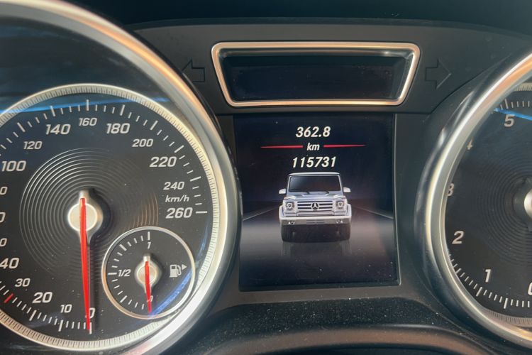 Used Mercedes-Benz G-Class 2017 G 500 Odometer Close Up