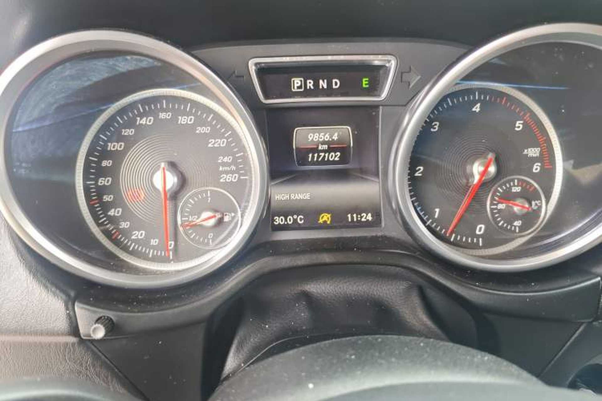 Used Mercedes-Benz G-Class  Odometer Close Up