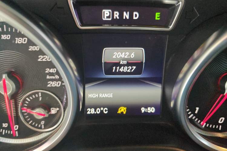 Used Mercedes-Benz G-Class  Odometer Close Up