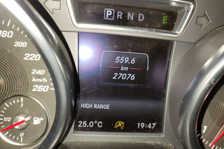Used Mercedes-Benz G-Class 2017 G 350 d Odometer Close Up